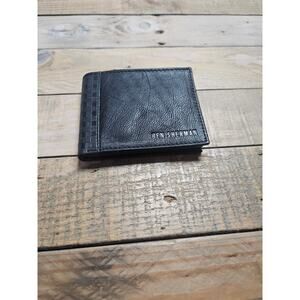 Ben Sherman Micro Bi Fold 100% Leather Wallet Black